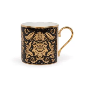 Hot Acanthus Black Coffee Cup And Saucer Cups & Saucers