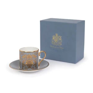 Discount Acanthus Grey Coffee Cup And Saucer Cups & Saucers
