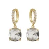 Store Black Square Crystal Earrings Earrings