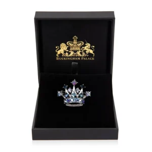 Discount Blue And Silver Crown Brooch Brooches