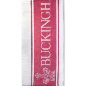 Sale Buckingham Palace Red Waffle Tea Towel Breakfast Table