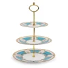 Hot Coat Of Arms 3 Tier Cake Stand Plates & Bowls