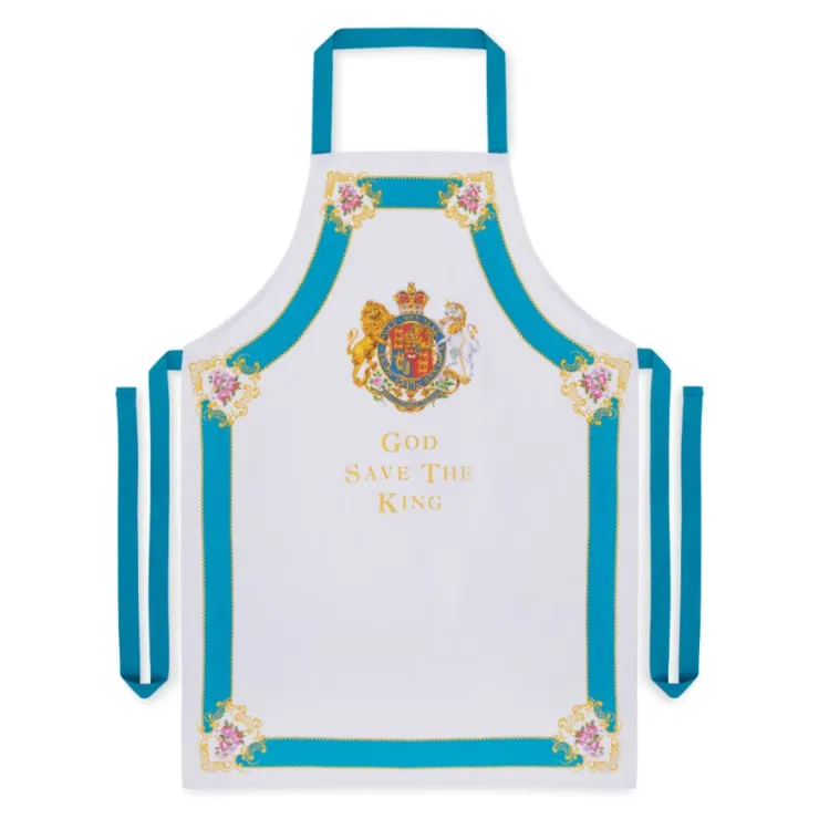 coat_of_arms_apron_0.webp Fashion Coat Of Arms Apron His Majesty The King'S 75Th Birthday