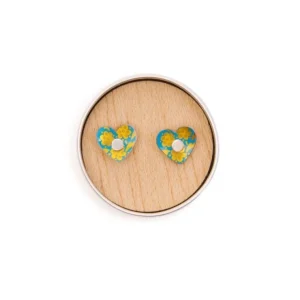 Flash Sale Coat Of Arms Tin Heart Stud Earrings Earrings