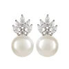 Cheap Crown And Pearl Stud Earrings Earrings