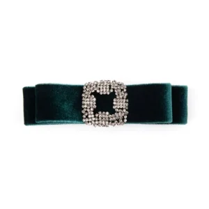 Fashion Green Velvet Bow Hairclip Hair Accessories