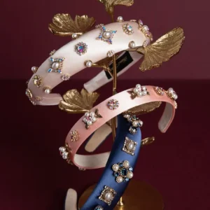 Cheap Jewel Encrusted Pink Hairband Hair Accessories