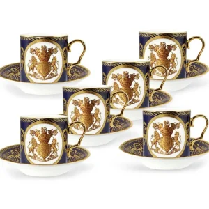New Lustre Cobalt Coffee Cup And Saucer Set Cups & Saucers