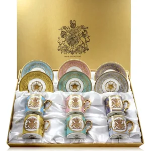 Hot Lustre Pastel Coffee Cup And Saucer Set Cups & Saucers