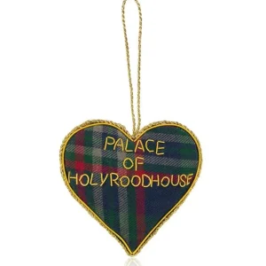 Hot Palace Of Holyroodhouse Tartan Heart Decoration Decorations