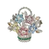 Fashion Pastel Flower Basket Brooch Brooches