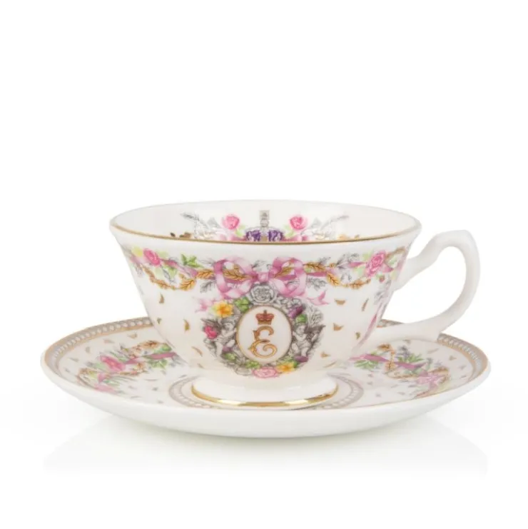 queen_elizabeth_ii_commemorative_teacup_and_saucer_0.webp Clearance Queen Elizabeth Ii Commemorative Teacup And Saucer Cups & Saucers