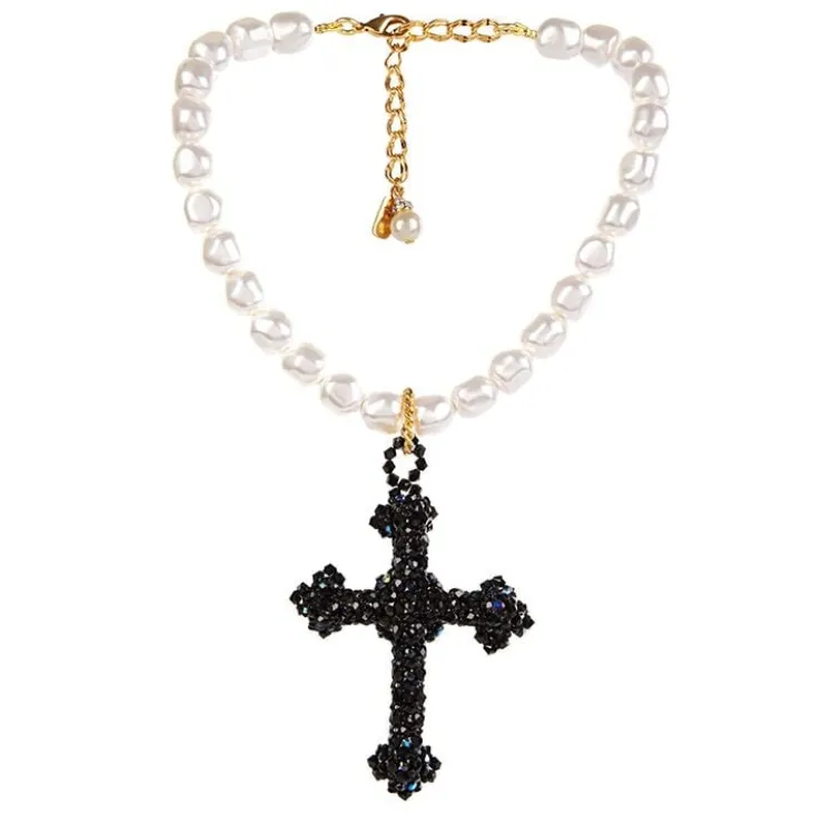 vicki_sarge_black_cross_necklace_0.webp Cheap Vicki Sarge Black Cross Necklace Vicki Sarge