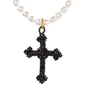 Cheap Vicki Sarge Black Cross Necklace Vicki Sarge