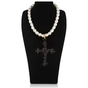 Cheap Vicki Sarge Black Cross Necklace Vicki Sarge