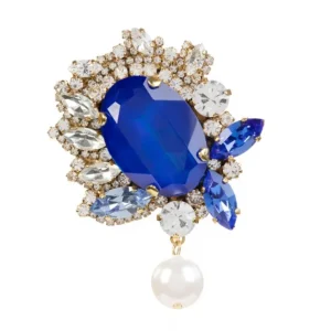 Discount Vicki Sarge Blue Crystal Brooch Brooches