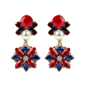 Best Vicki Sarge Red, White And Blue Large Drop Earrings Earrings