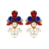 Best Sale Vicki Sarge Red, White And Blue Pearl Drop Earrings Earrings