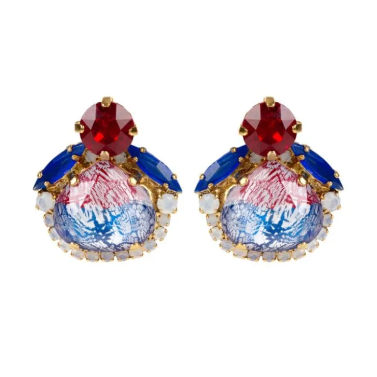 vicki_sarge_red_white_and_blue_stud_earrings_0.webp Shop Vicki Sarge Red, White And Blue Stud Earrings Earrings