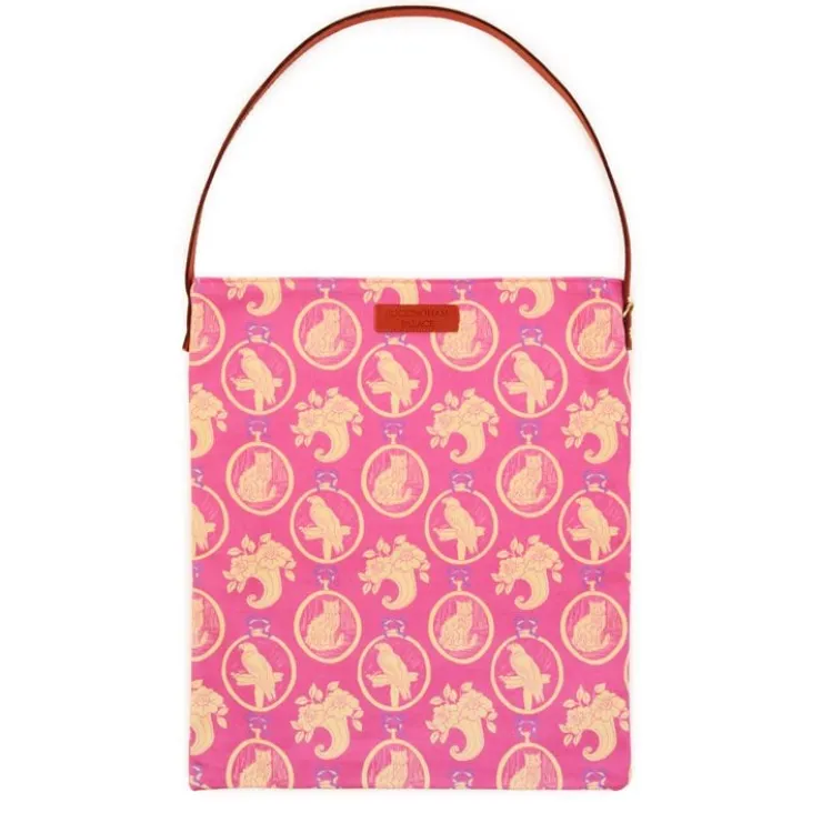 yellow_parrot_and_cat_print_tote_bag_0.webp Shop Yellow Parrot And Cat Print Tote Bag Bags